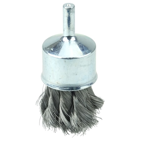 Weiler 1-1/8" Knot Wire End Brush, .0104" Steel Fill 10212